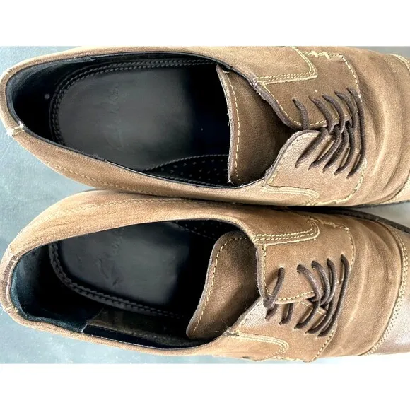 Clarks Denton Men's Cap Toe Comfort Dress Shoes Size 10.5 Leather Brown