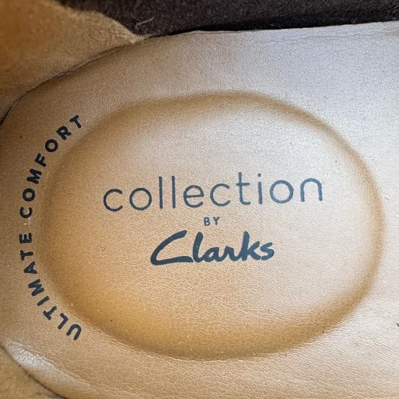 Clarks Mens Driving Loafers Hamilton Moccasin Leather Comfort Shoes Brown 11.5M
