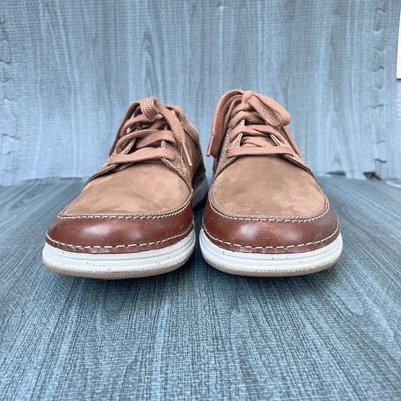 Clarks Men's Nature 5 Lo Leather Shoes Dark Tan‎ Mens 9 M