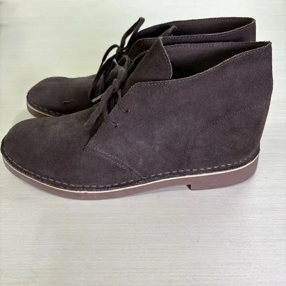 Clarks Men's Shoes Sz 10.5‎ Dark Brown Suede Bushacre 2 Chukka Boots 26082289