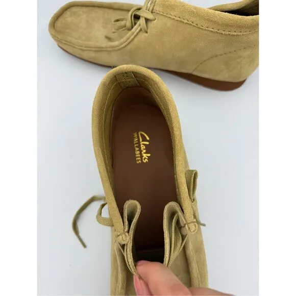 Clarks Mens Shoes Wallabee Evo Casual Lace Up Low Top Suede Green Size 13
