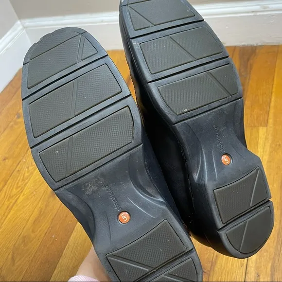 CLARKS Men’s Unsheridan Go Black Leather Shoes Size 10.5