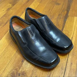 CLARKS Men’s Unsheridan Go Black Leather Shoes Size 10.5