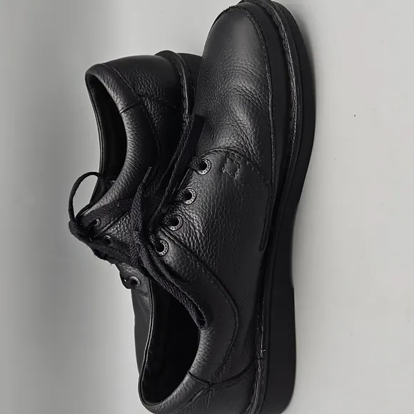 CLARKS Nature II Size 12M Black Leather Lace Up Shoes, Active Air