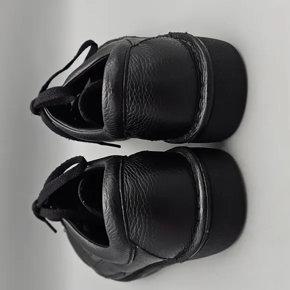 CLARKS Nature II Size 12M Black Leather Lace Up Shoes, Active Air