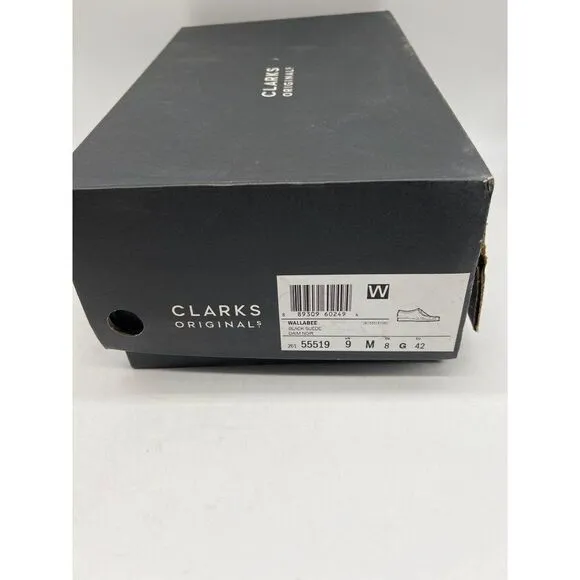 Clarks Original Wallabee Black Suede Wedge Size 9
