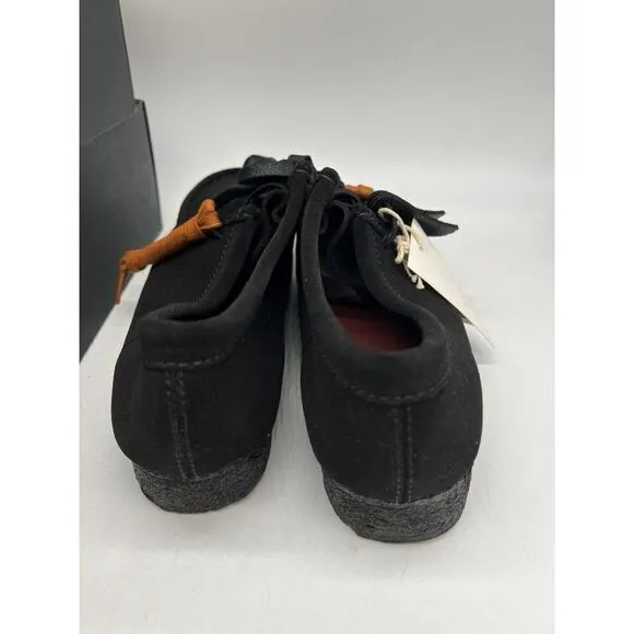 Clarks Original Wallabee Black Suede Wedge Size 9