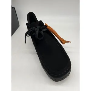 Clarks Original Wallabee Black Suede Wedge Size 9