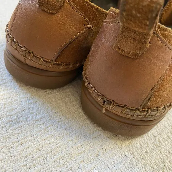 Clarks Tan Suede Leather Men’s Moccasin Casual Lace Up Shoes Comfortable
