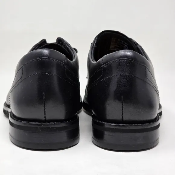 Clarks Unstructured Mens Black Leather Lace-Up Shoes Casual Size 11 W Pre-owned