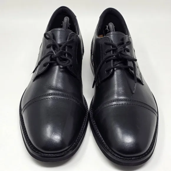 Clarks Unstructured Mens Black Leather Lace-Up Shoes Casual Size 11 W Pre-owned