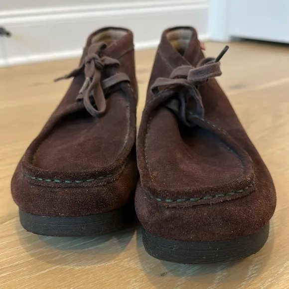 Clark’s Wallabees Chukka Boots Men’s size 12 Dark Brown Suede Boots Tie Leather