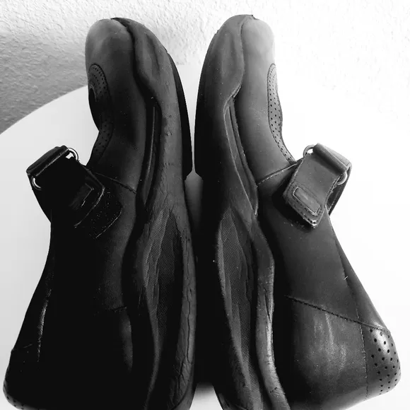 Clarks Women Mary Jane Comfy Black Leather Shoes
