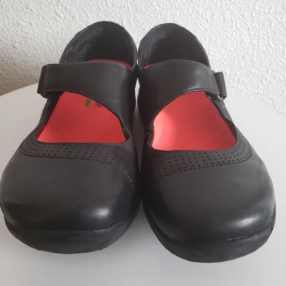 Clarks Women Mary Jane Comfy Black Leather Shoes