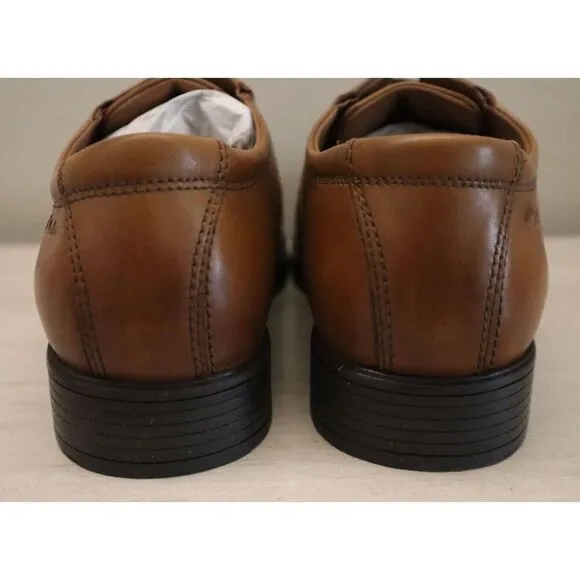 Clarks 26130096 Men's Sz 8.5W Dark Tan Leather Tilden Cap-Toe Dress Shoes