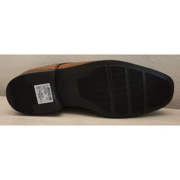 Clarks 26130096 Men's Sz 8.5W Dark Tan Leather Tilden Cap-Toe Dress Shoes