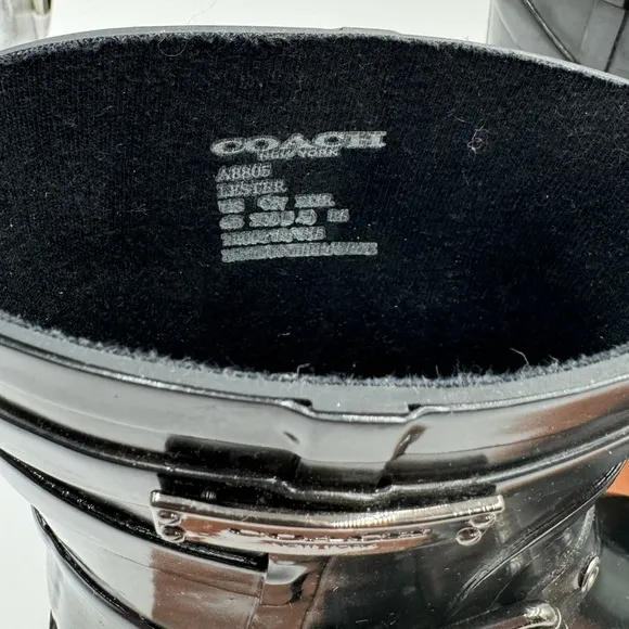 Coach - Lester Shiny Rubber Rain Boots - size 6 in box