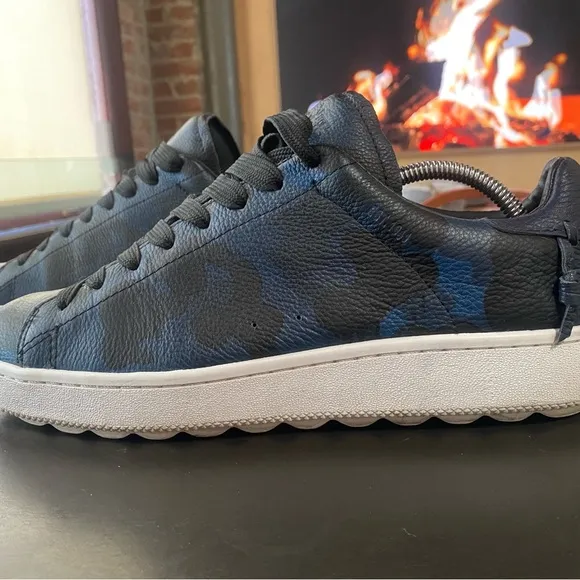 COACH Men's Blue Camouflage Sneakers