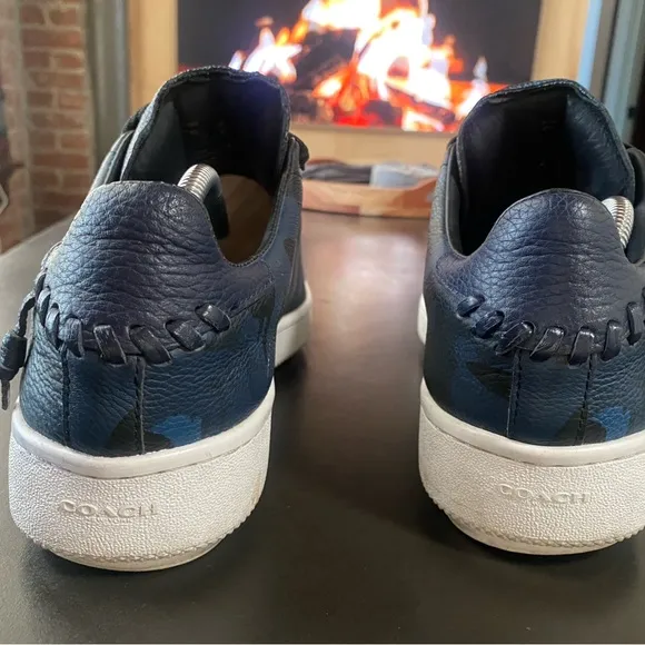 COACH Men's Blue Camouflage Sneakers