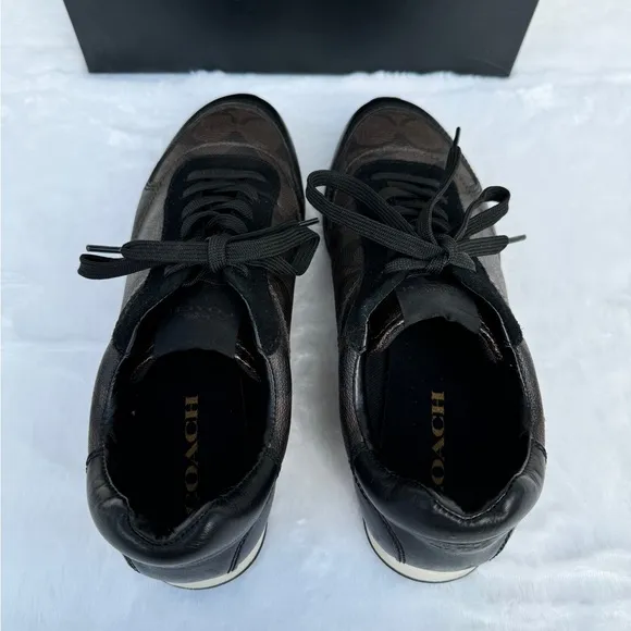 Coach Rebecca  Women's Brown‎ Leather Sneaker Shoes Size 7.5 M