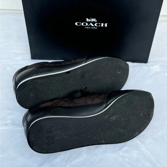 Coach Rebecca  Women's Brown‎ Leather Sneaker Shoes Size 7.5 M