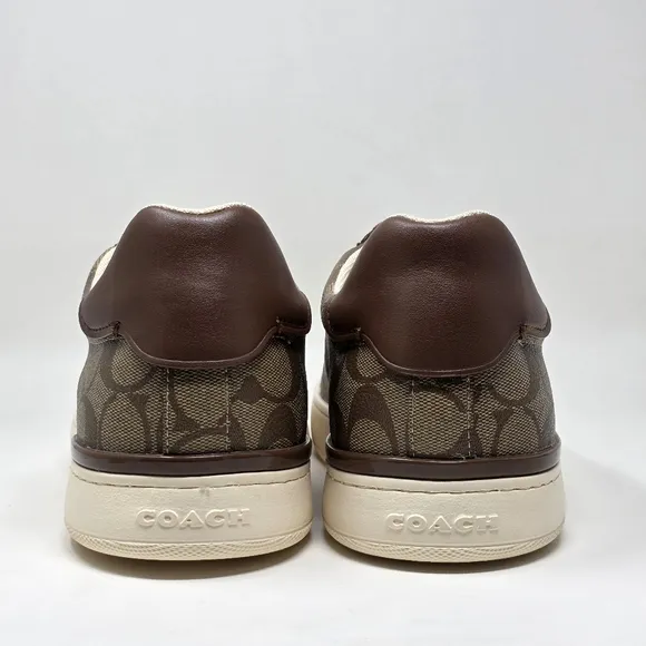 COACH Signature Low Top Sneaker Khaki/Saddle G4949 Men's Size 13 D EU 47 New