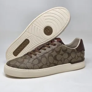 COACH Signature Low Top Sneaker Khaki/Saddle G4949 Men's Size 13 D EU 47 New