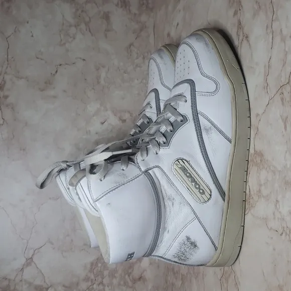 Coach Vintage Style Distress Women's White High-Top Sneakers New Size 10