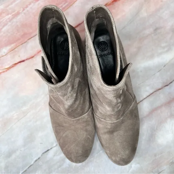 Coclico Opal Suede Leather Wedge Booties Boots 38.5 8