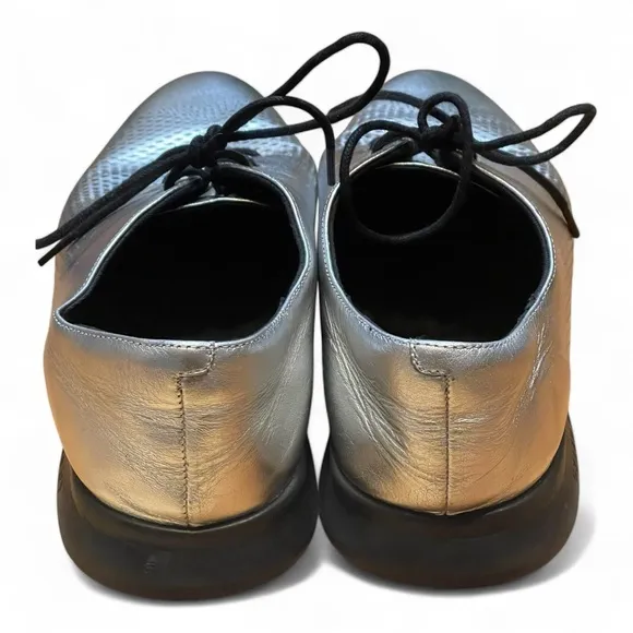 Cole Haan 2.0 Grand Laser Cut Silver Wingtip Sneakers Casual Oxford Shoes Sz‎ 9