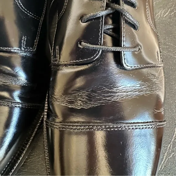 Cole Haan Caldwell black leather shoes - Size 10.5.  With box and shoe bags