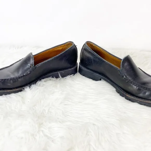 Cole Haan Country 8.5 B Mens Black Leather Loafer Dress Shoes