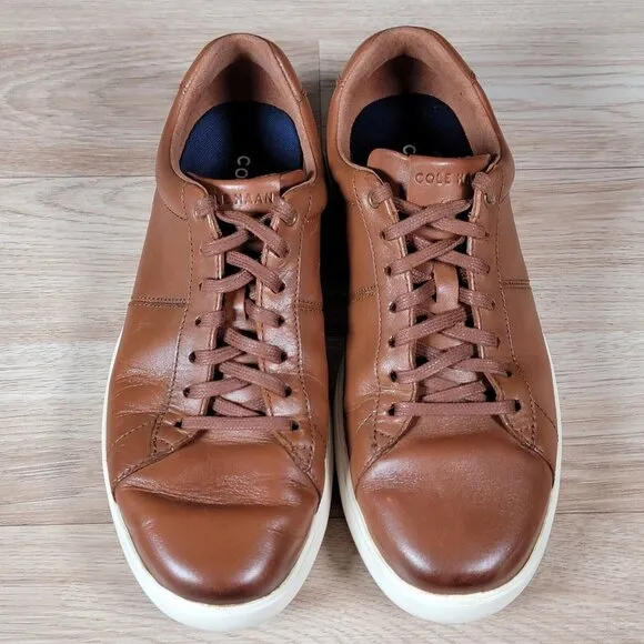 Cole Haan Grand Crosscourt II Shoes Mens Size 8 Camel Brown White Leather C32500