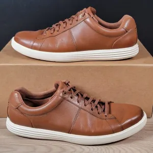 Cole Haan Grand Crosscourt II Shoes Mens Size 8 Camel Brown White Leather C32500