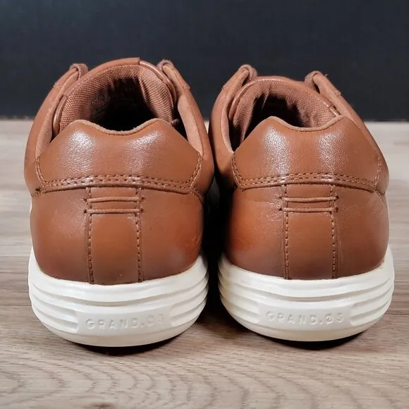 Cole Haan Grand Crosscourt II Shoes Mens Size 8 Camel Brown White Leather C32500