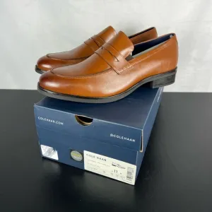 Cole Haan Grand   Mens Brown Leather Penny Loafer Dress Shoes NEW Size 11