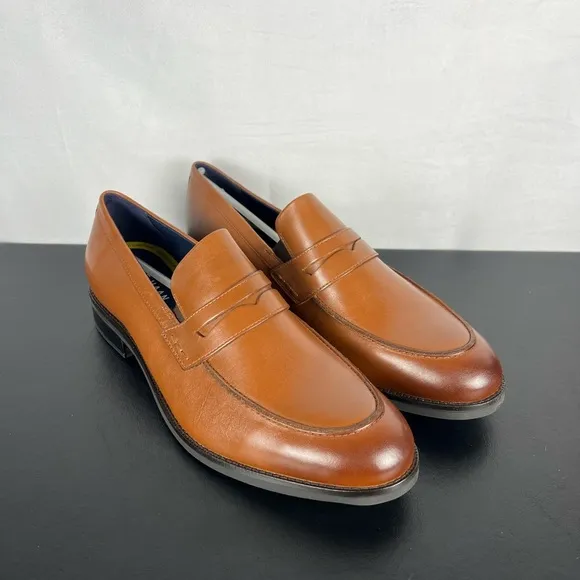Cole Haan Grand   Mens Brown Leather Penny Loafer Dress Shoes NEW Size 11