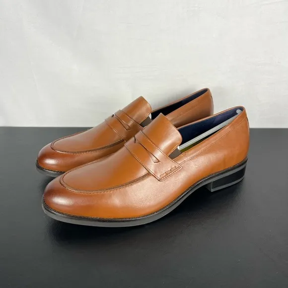 Cole Haan Grand   Mens Brown Leather Penny Loafer Dress Shoes NEW Size 11