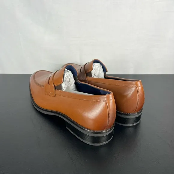 Cole Haan Grand   Mens Brown Leather Penny Loafer Dress Shoes NEW Size 11