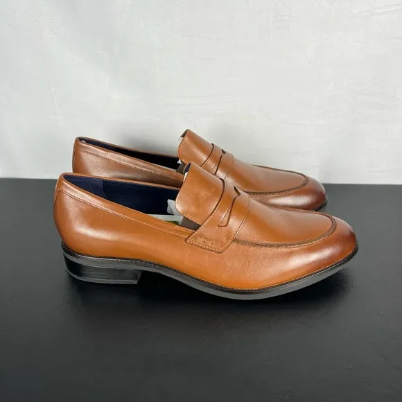 Cole Haan Grand   Mens Brown Leather Penny Loafer Dress Shoes NEW Size 11