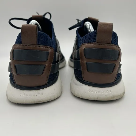Cole Haan Grand Motion Knit Men's Sneakers Shoes Size 9.5 Blue Tan C27735 EUC