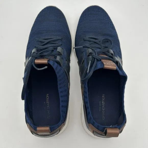 Cole Haan Grand Motion Knit Men's Sneakers Shoes Size 9.5 Blue Tan C27735 EUC