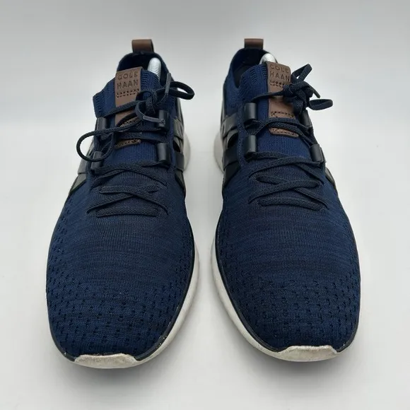Cole Haan Grand Motion Knit Men's Sneakers Shoes Size 9.5 Blue Tan C27735 EUC