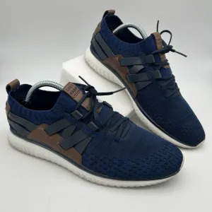 Cole Haan Grand Motion Knit Men's Sneakers Shoes Size 9.5 Blue Tan C27735 EUC