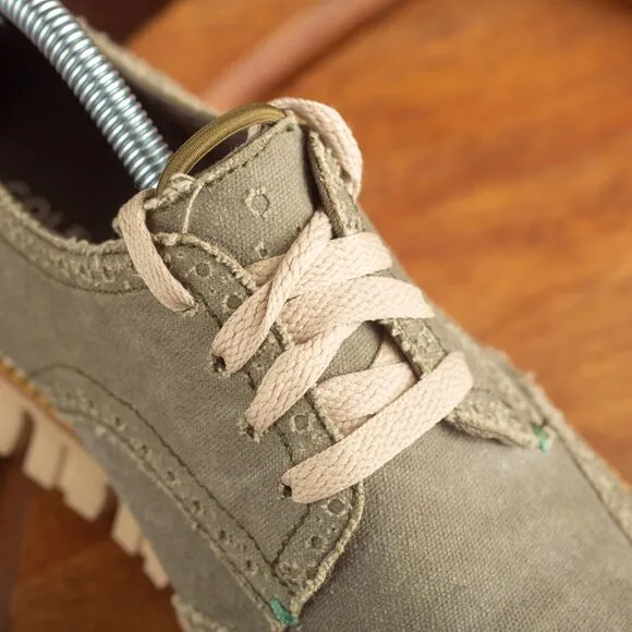 Cole Haan Grand Os Lace Up Fabric Casual Oxford Shoes Mens Size 8.5 Green