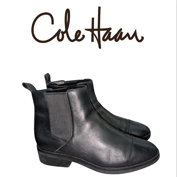 Cole Haan Grand OS Mara  Leather Chelsea  Water Proof Ankle Boots Size:9.5B Men