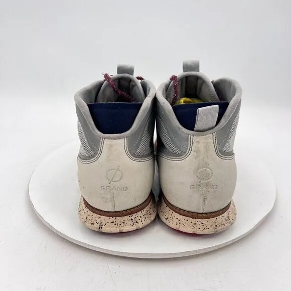 Cole Haan Grand OS Mid Men Size 9.5M Gray Mesh Leather Lace Up Ankle Boot
