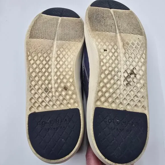 Cole Haan Grandpro Deck slip on navy blue suede casual mens shoes 10