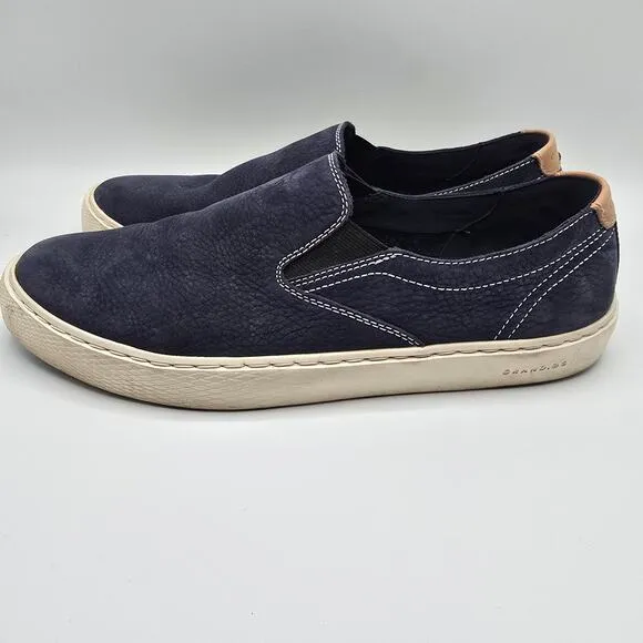 Cole Haan Grandpro Deck slip on navy blue suede casual mens shoes 10