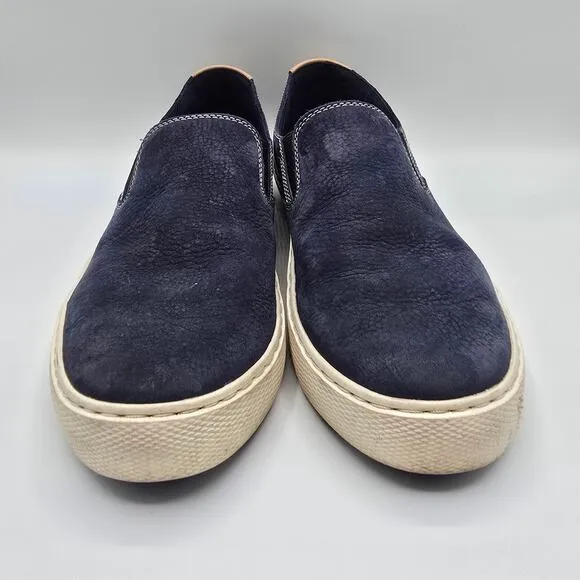 Cole Haan Grandpro Deck slip on navy blue suede casual mens shoes 10